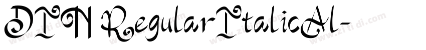 DIN RegularItalicAl字体转换